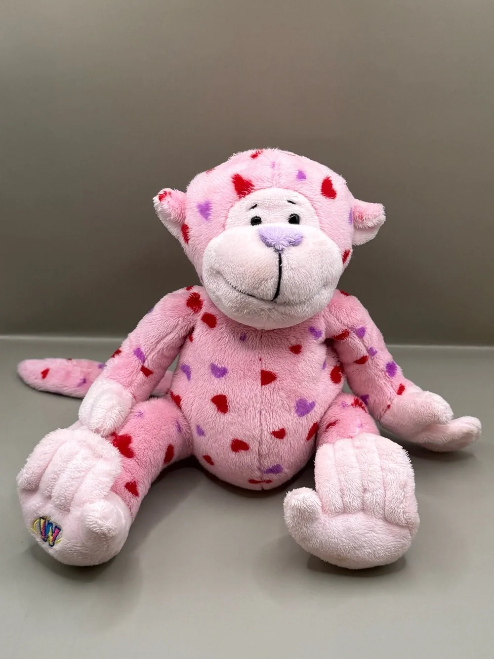 GANZ Webkinz Love Frog and Love Monkey Plush Stuffed Animal Lot NO CODE